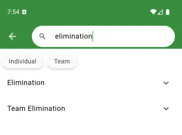 Elimination format selection